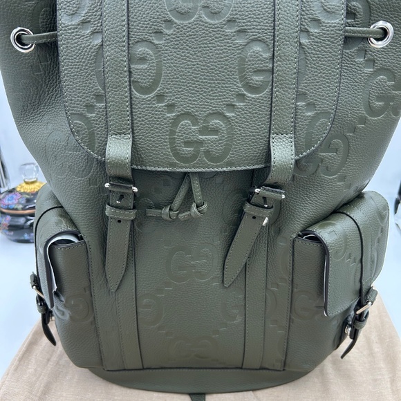 Gucci GG embossed leather LARGE backpack made in Italy NWT - Picture 3 of 14